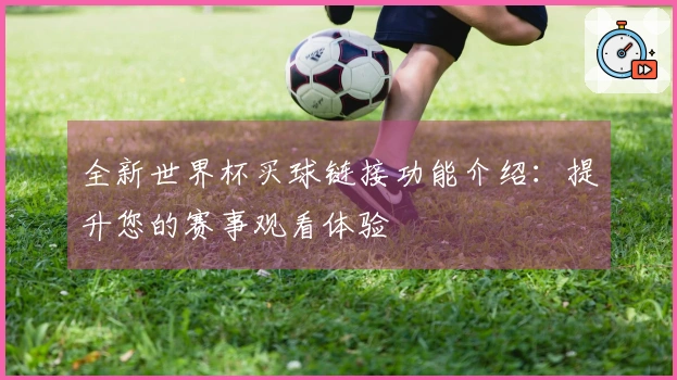 全新世界杯买球链接功能介绍：提升您的赛事观看体验